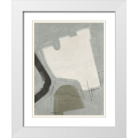 Open-Minded Sage Green White Modern Wood Framed Art Print with Double Matting by Urban Road