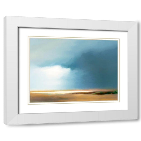 Nullabor Plains White Modern Wood Framed Art Print with Double Matting by Urban Road