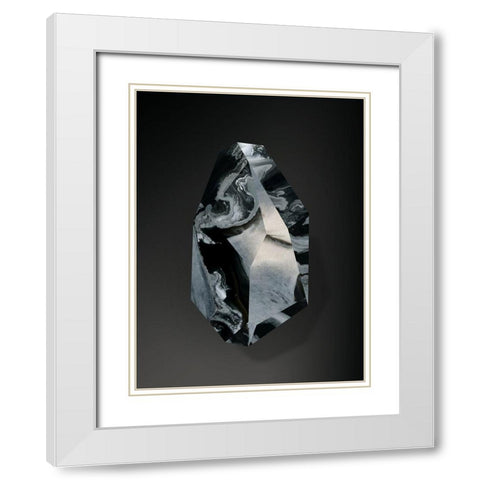 Onyx White Modern Wood Framed Art Print with Double Matting by Urban Road