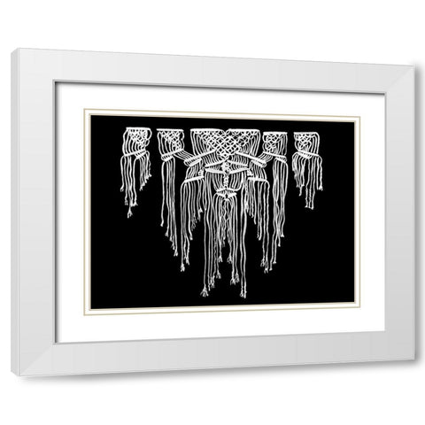 Nomad Mono White Modern Wood Framed Art Print with Double Matting by Urban Road