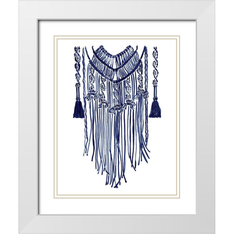 Wanderer Indigo White Modern Wood Framed Art Print with Double Matting by Urban Road