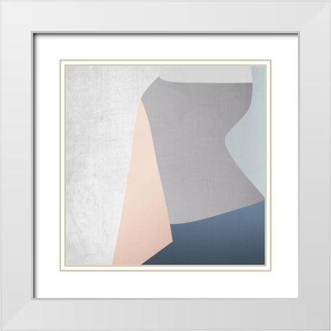 Belvedere White Modern Wood Framed Art Print with Double Matting by Urban Road