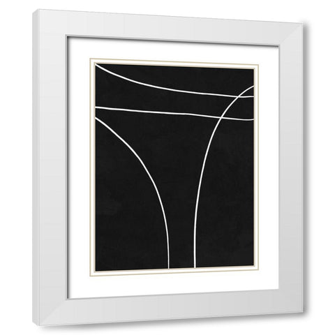 Apex White Modern Wood Framed Art Print with Double Matting by Urban Road