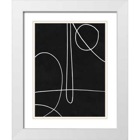 Treble White Modern Wood Framed Art Print with Double Matting by Urban Road