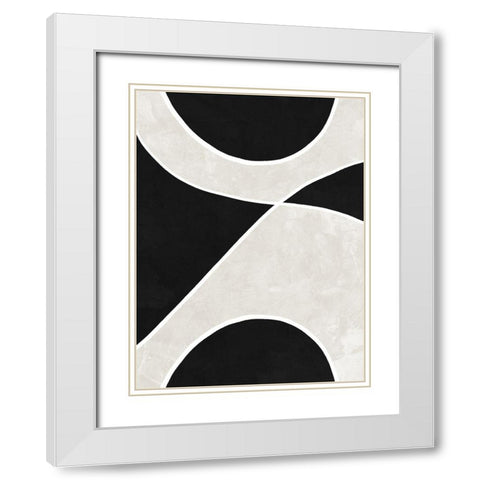 Helix White Modern Wood Framed Art Print with Double Matting by Urban Road