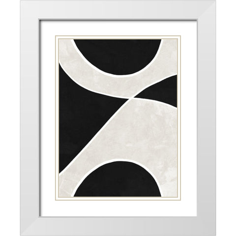 Helix White Modern Wood Framed Art Print with Double Matting by Urban Road