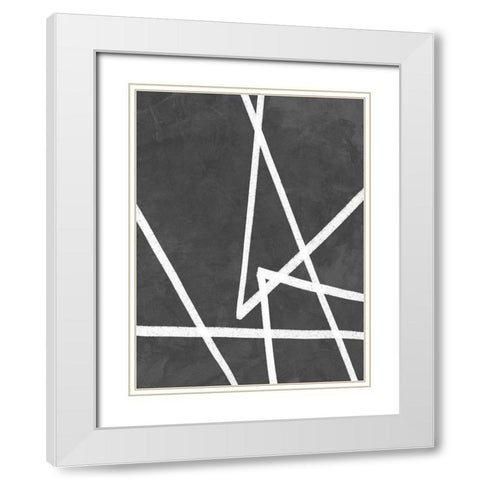 Divide White Modern Wood Framed Art Print with Double Matting by Urban Road