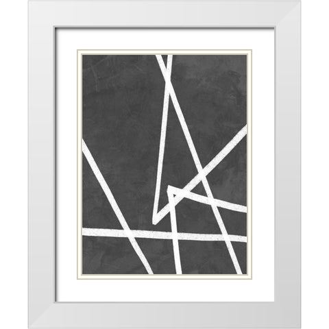 Divide White Modern Wood Framed Art Print with Double Matting by Urban Road