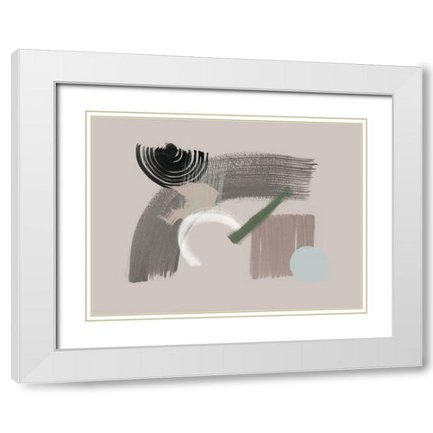 Fray White Modern Wood Framed Art Print with Double Matting by Urban Road