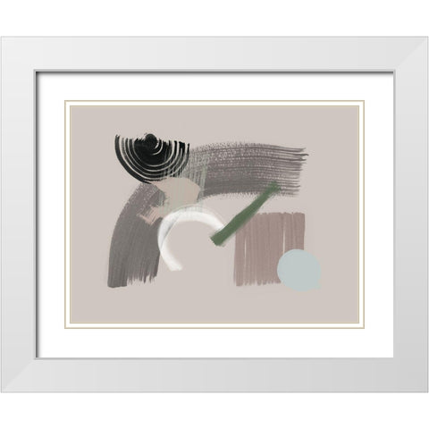 Fray White Modern Wood Framed Art Print with Double Matting by Urban Road
