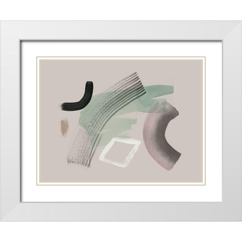Crescendo White Modern Wood Framed Art Print with Double Matting by Urban Road
