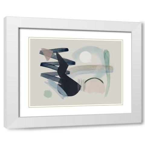 Discord White Modern Wood Framed Art Print with Double Matting by Urban Road