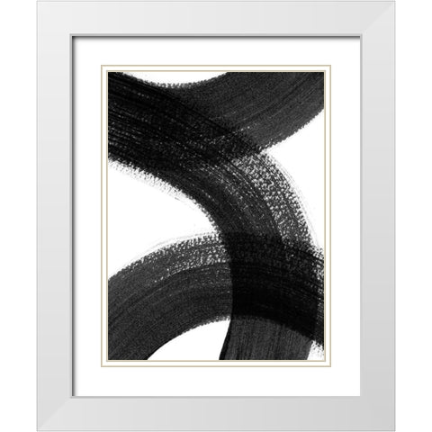 Formation I White Modern Wood Framed Art Print with Double Matting by Urban Road