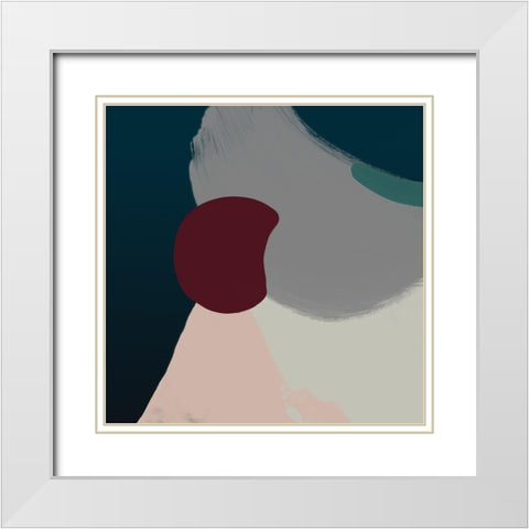 Narrate White Modern Wood Framed Art Print with Double Matting by Urban Road
