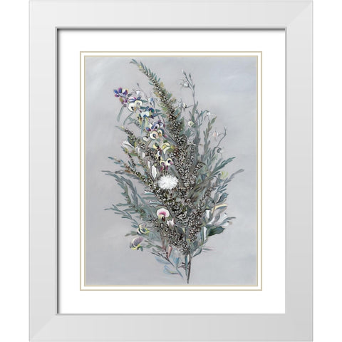 Grevillea White Modern Wood Framed Art Print with Double Matting by Urban Road