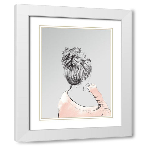 Ava Poster White Modern Wood Framed Art Print with Double Matting by Urban Road