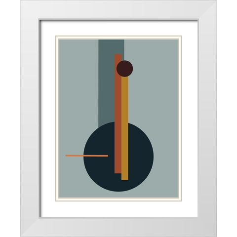 Juncture Poster White Modern Wood Framed Art Print with Double Matting by Urban Road