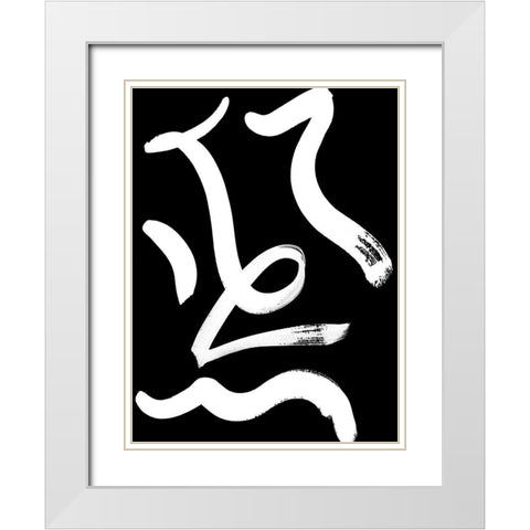 Noko Dark Poster White Modern Wood Framed Art Print with Double Matting by Urban Road