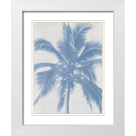 Denim Palms II Poster White Modern Wood Framed Art Print with Double Matting by Urban Road
