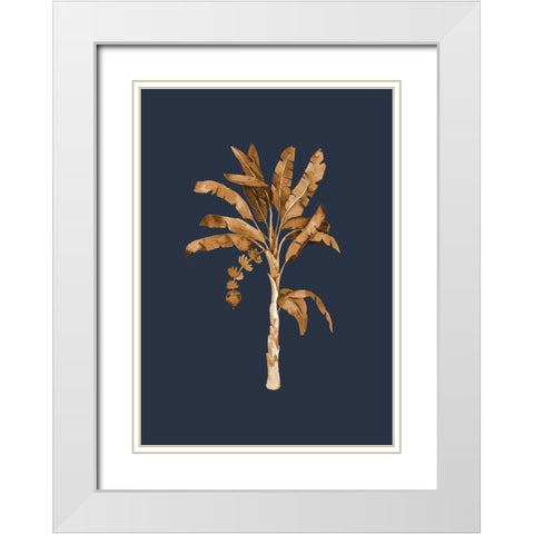 Golden Palm I White Modern Wood Framed Art Print with Double Matting by Urban Road