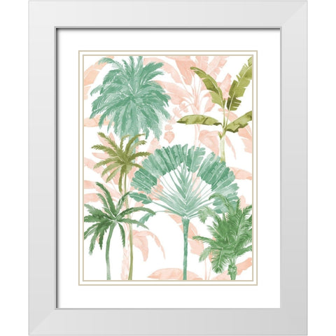 Exotic Palms II Poster White Modern Wood Framed Art Print with Double Matting by Urban Road