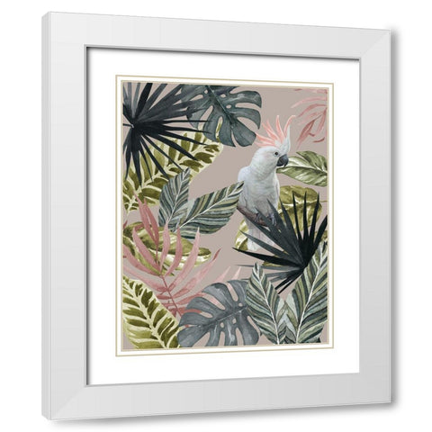 Tropical Cockatoo Poster White Modern Wood Framed Art Print with Double Matting by Urban Road
