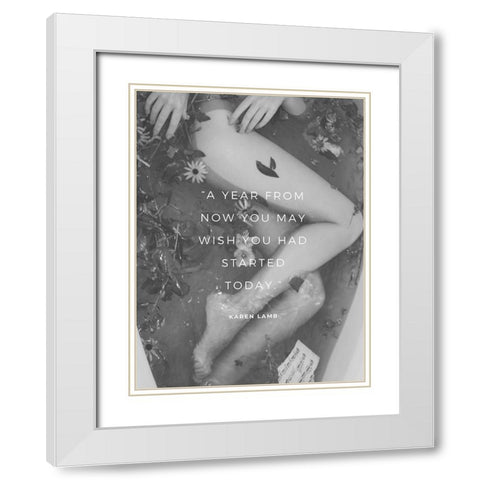Karen Lamb Quote: You May Wish White Modern Wood Framed Art Print with Double Matting by ArtsyQuotes