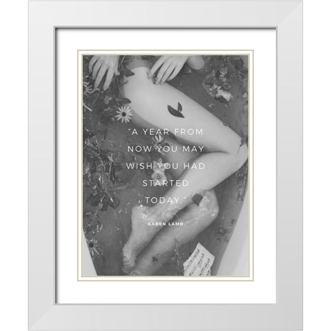 Karen Lamb Quote: You May Wish White Modern Wood Framed Art Print with Double Matting by ArtsyQuotes