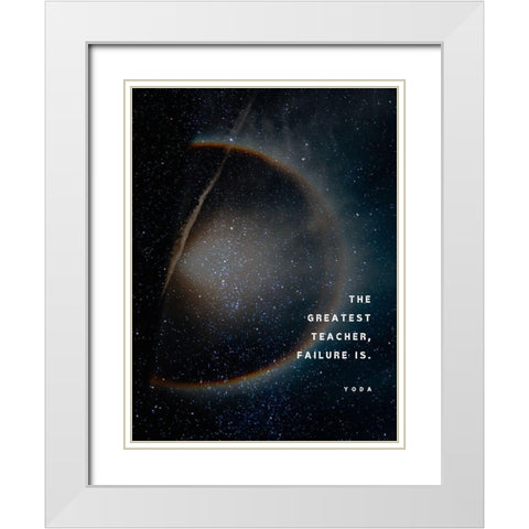 Yoda Quote: The Greatest Teacher White Modern Wood Framed Art Print with Double Matting by ArtsyQuotes