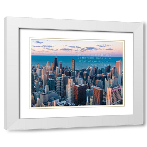 Pliny the Elder Quote: Hope is a Dream White Modern Wood Framed Art Print with Double Matting by ArtsyQuotes