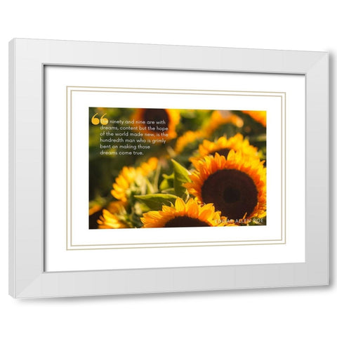 Edgar Allan Poe Quote: Hope of the World White Modern Wood Framed Art Print with Double Matting by ArtsyQuotes