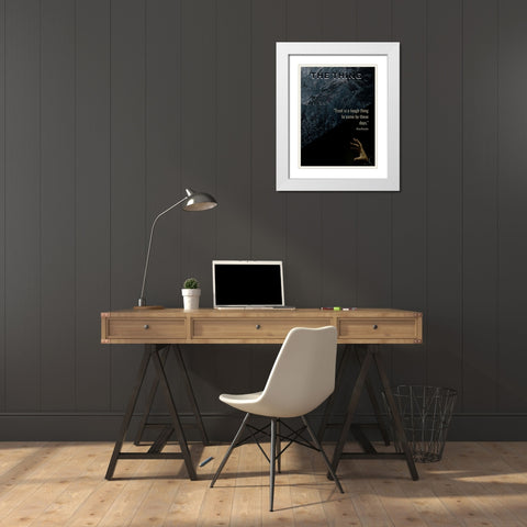 The Thing Quote: Trust White Modern Wood Framed Art Print with Double Matting by ArtsyQuotes