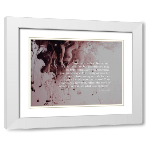H. Stanley Judd Quote: Optimism, Joy and Energy White Modern Wood Framed Art Print with Double Matting by ArtsyQuotes