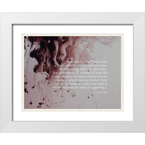 H. Stanley Judd Quote: Optimism, Joy and Energy White Modern Wood Framed Art Print with Double Matting by ArtsyQuotes