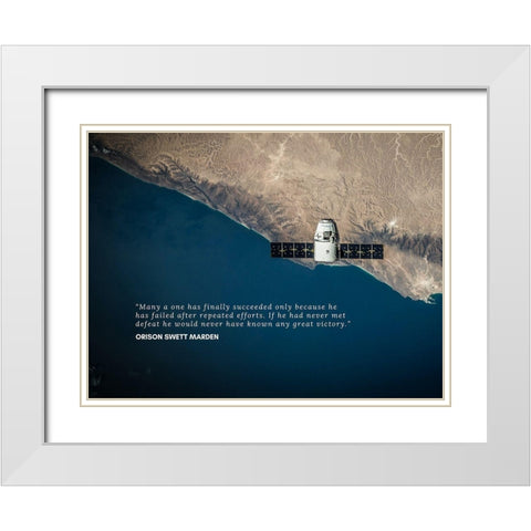 Orison Swett Marden Quote: Great Victory White Modern Wood Framed Art Print with Double Matting by ArtsyQuotes