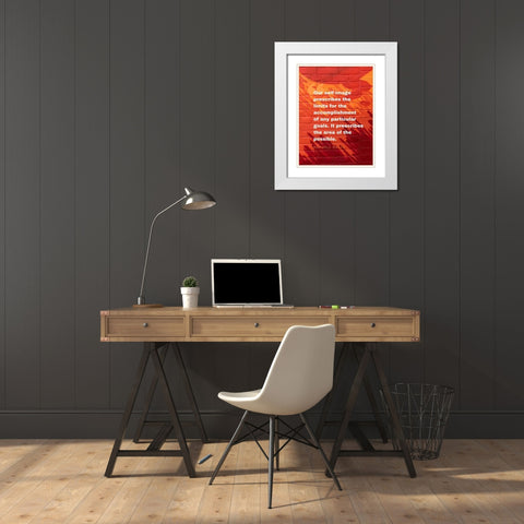 Maxwell Maltz Quote: Particular Goals White Modern Wood Framed Art Print with Double Matting by ArtsyQuotes