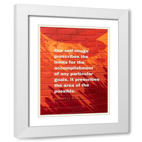 Maxwell Maltz Quote: Particular Goals White Modern Wood Framed Art Print with Double Matting by ArtsyQuotes