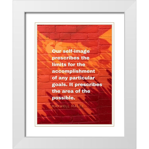 Maxwell Maltz Quote: Particular Goals White Modern Wood Framed Art Print with Double Matting by ArtsyQuotes