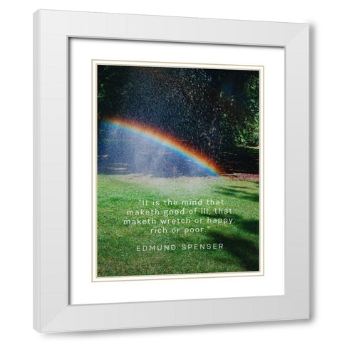 Edmund Spenser Quote: Rich or Poor White Modern Wood Framed Art Print with Double Matting by ArtsyQuotes