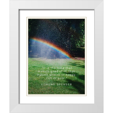 Edmund Spenser Quote: Rich or Poor White Modern Wood Framed Art Print with Double Matting by ArtsyQuotes