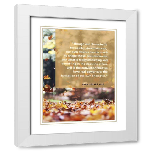 John Stuart Mill Quote: Our Own Desires White Modern Wood Framed Art Print with Double Matting by ArtsyQuotes