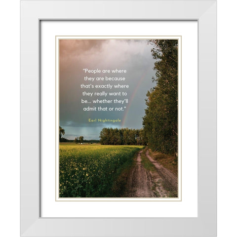 Earl Nightingale Quote: People White Modern Wood Framed Art Print with Double Matting by ArtsyQuotes