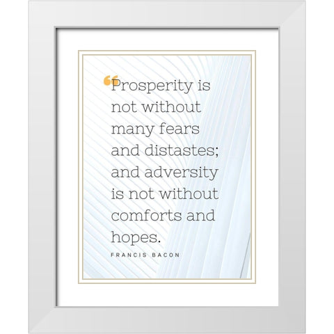 Francis Bacon Quote: Prosperity White Modern Wood Framed Art Print with Double Matting by ArtsyQuotes