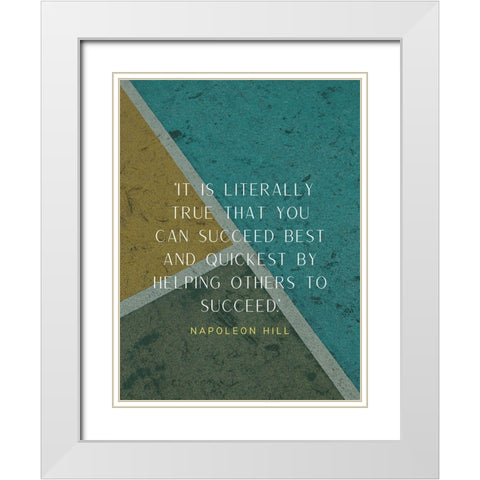 Napoleon Hill Quote: Helping Others White Modern Wood Framed Art Print with Double Matting by ArtsyQuotes