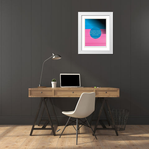 Herman Melville Quote: Thousand Fibers White Modern Wood Framed Art Print with Double Matting by ArtsyQuotes