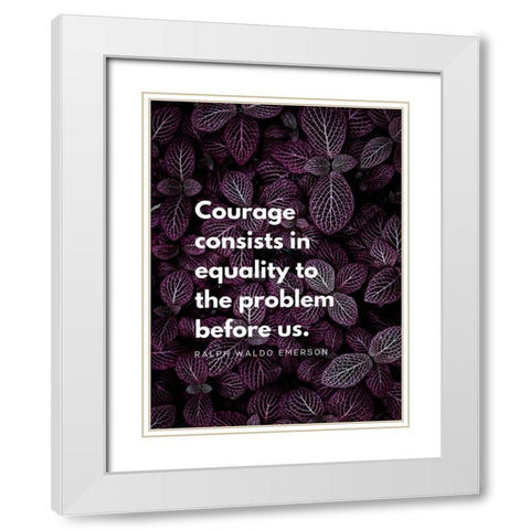 Ralph Waldo Emerson Quote: Equality White Modern Wood Framed Art Print with Double Matting by ArtsyQuotes