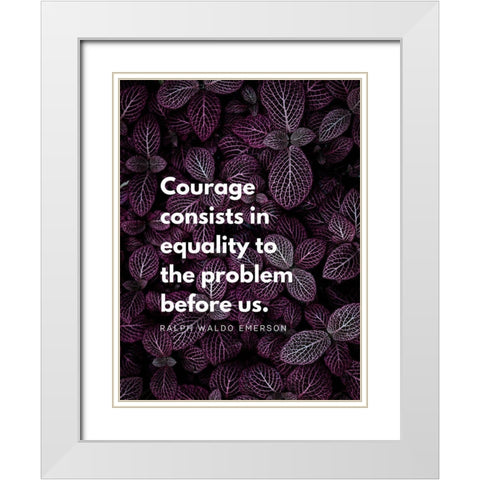 Ralph Waldo Emerson Quote: Equality White Modern Wood Framed Art Print with Double Matting by ArtsyQuotes