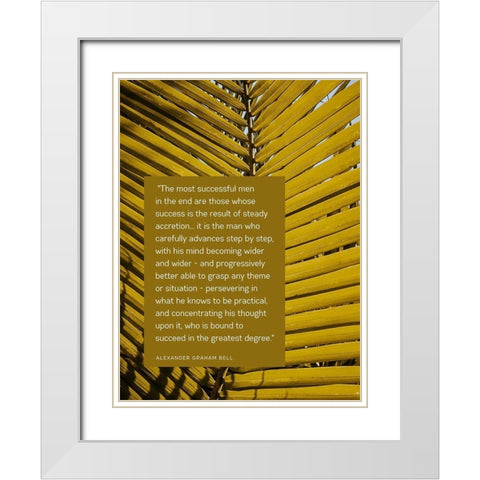Alexander Graham Bell Quote: Successful Men White Modern Wood Framed Art Print with Double Matting by ArtsyQuotes