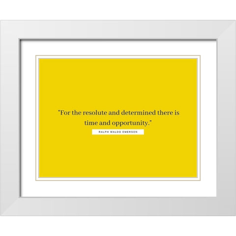 Ralph Waldo Emerson Quote: Opportunity White Modern Wood Framed Art Print with Double Matting by ArtsyQuotes