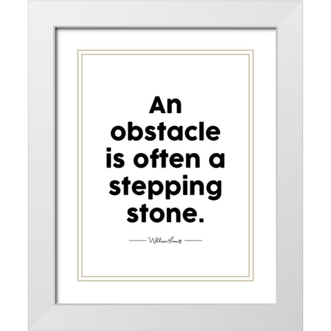 William Prescott Quote: Stepping Stone White Modern Wood Framed Art Print with Double Matting by ArtsyQuotes